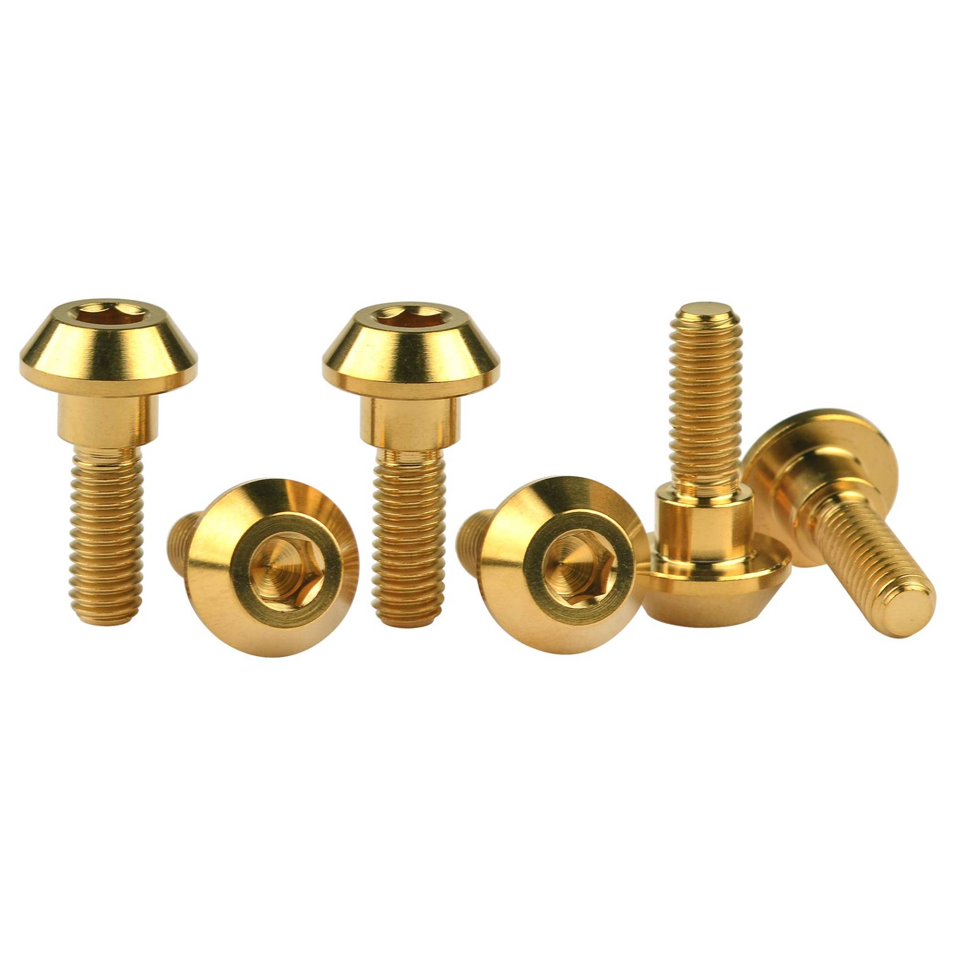 6 Stück Titan Motorrad Bremsscheibenschraube M6 x 20mm für Suzuki GSXR Yamaha R1 R6 YZF 6 Stück Titan Motorrad Bremsscheibenschraube M6 x 20mm für Suzuki GSXR Yamaha R1 R6 YZF von WYIFA