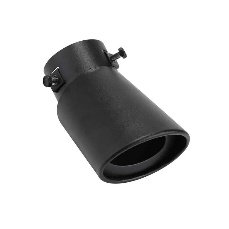 Auto Auspuffrohr Universal-Auto-Auspuff-Schalldämpfer-Spitze Rund Edelstahl Auto-Heck Hinten Schwarz 63 Mm Gebogene Auspuff-Endrohr-Schalldämpfer-Spitze Auto Auspuff Schalldämpfer von WYLWSHA