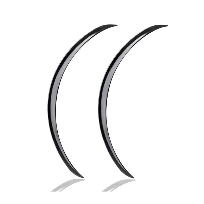 Auto Schmutzfänger 2Pc Auto LKW Körper Kotflügel Gummi Rad Bögen Augenbraue Lip Anti Scratch Streifen Aufkleber Schmutzfänger Schutz Universal Carbon Trim(Black 73cm) von WYLWSHA