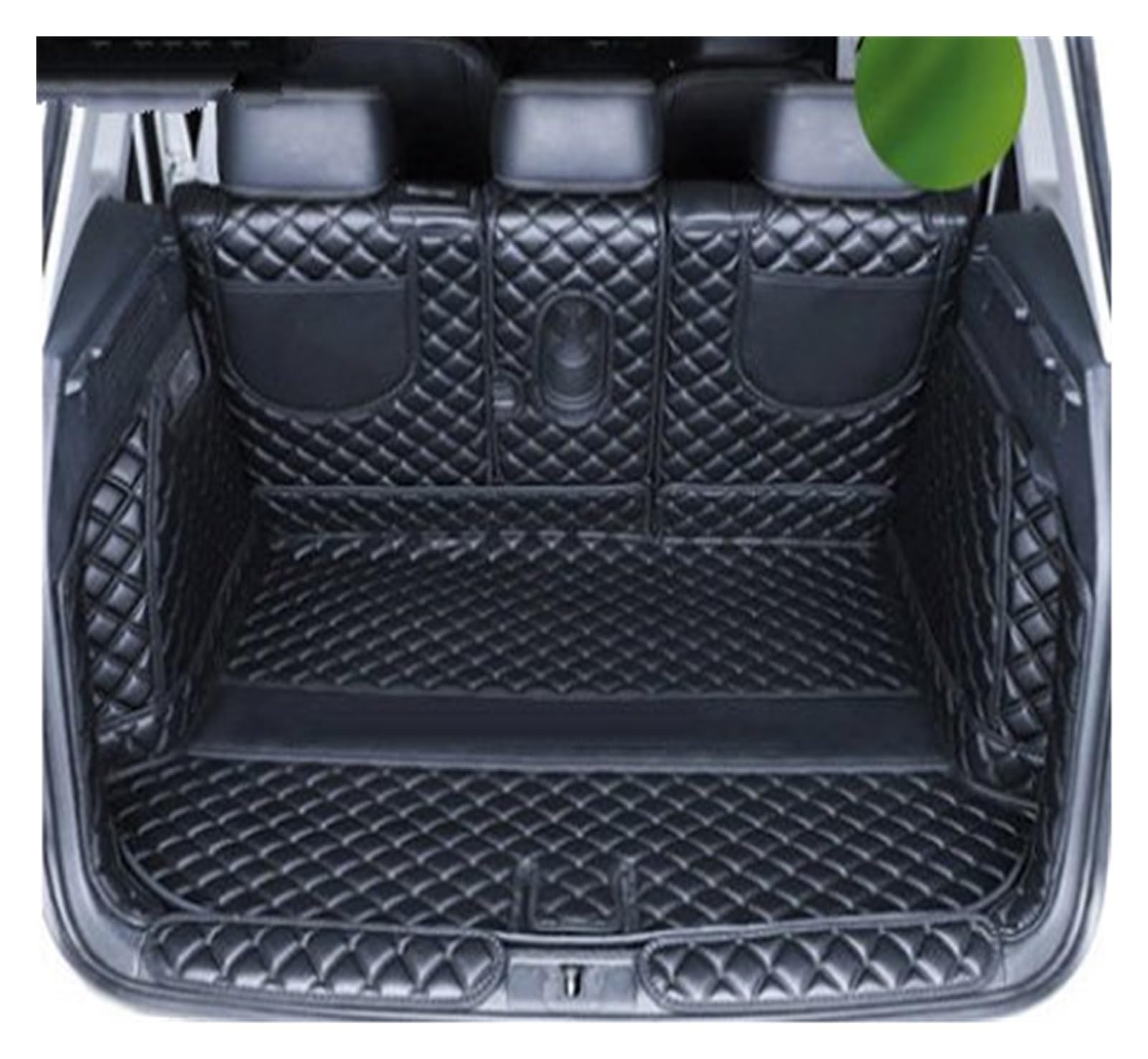 Kofferraumwanne Schutzmatte Auto-Kofferraum-Bodenmatten-Teppiche Cargo-Liner Für VW Für Tiguan 2016 2017 2018 2019 2020 Auto Kofferraummatten(All Black) von WYLWSHA