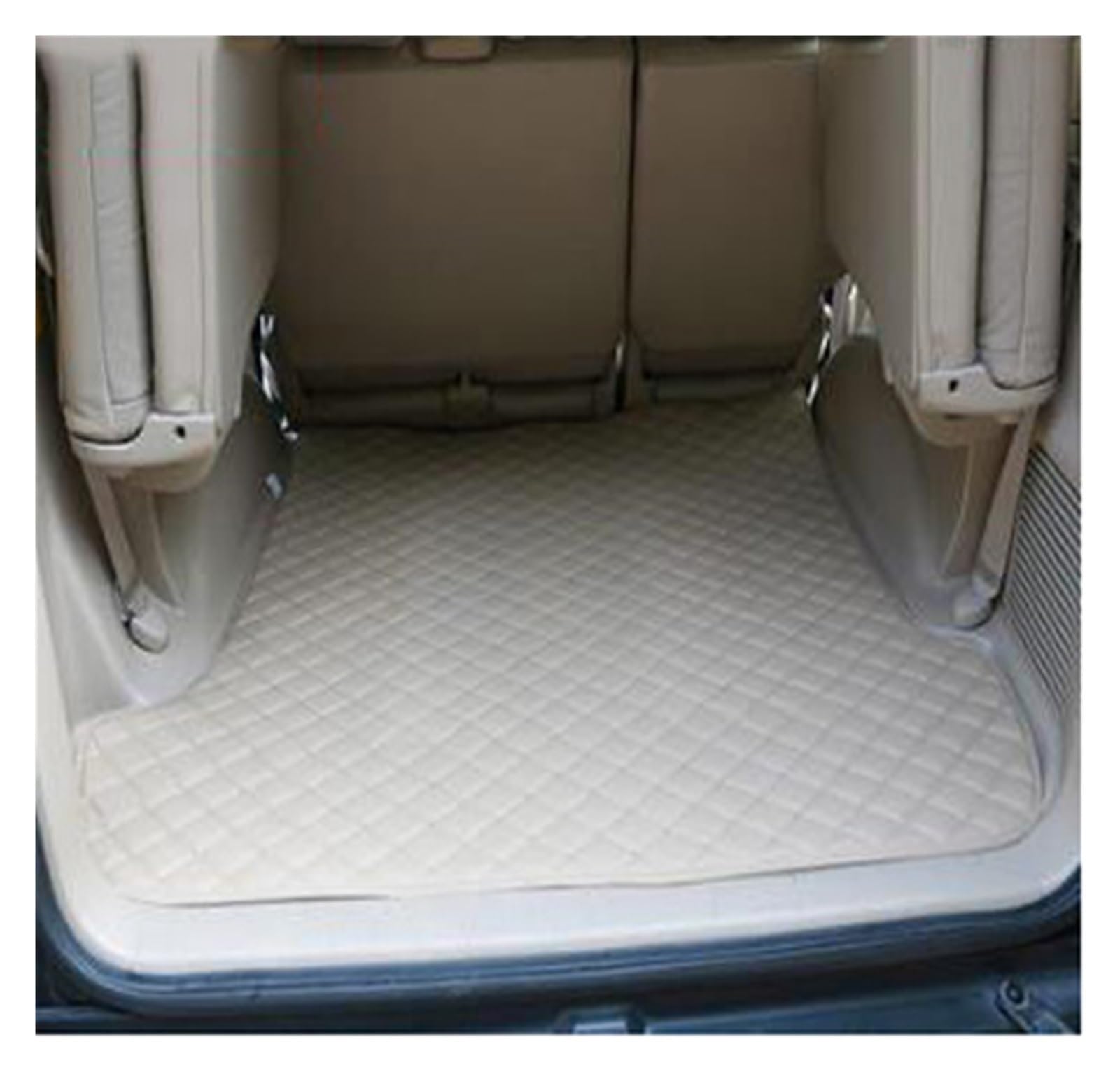 Kofferraumwanne Schutzmatte Auto-Kofferraum-Bodenmatten-Teppiche Für Toyota Für Land Für Cruiser Für Prado 120 Für FJ120 2003 2004 2005 2006 2007 2008 2009 Auto Kofferraummatten(Beige) von WYLWSHA