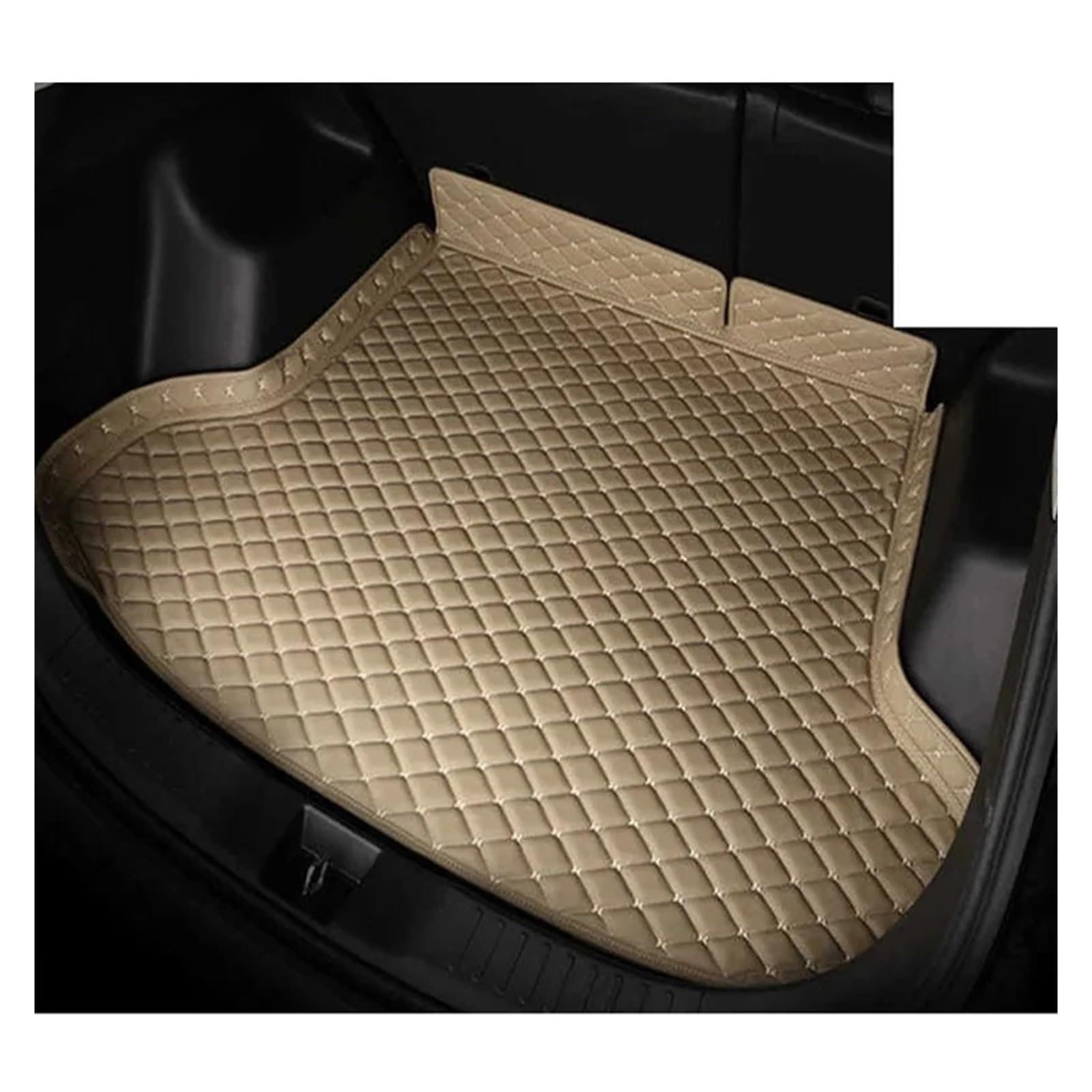 Kofferraumwanne Schutzmatte Auto Kofferraum Matte Cargo-Liner Zubehör Innen Boot Für Hyundai Für Tucson 2015 2016 2017 2018 2019 2020 Auto Kofferraummatten(Beige) von WYLWSHA