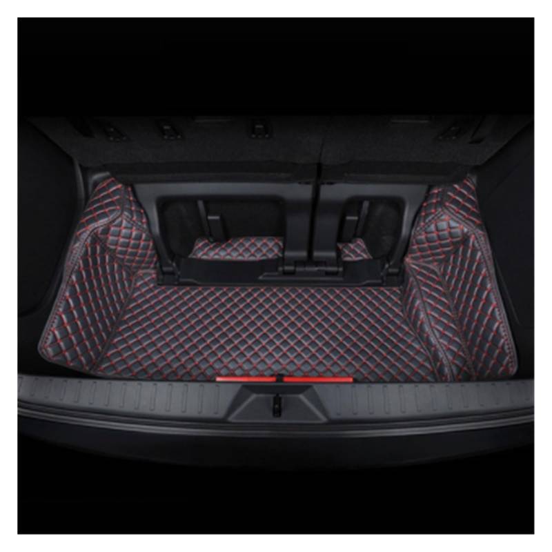 Kofferraumwanne Schutzmatte Auto-Kofferraum-Matten Anti-Schmutz-Schutz-Tablett Cargo-Liner Zubehör Für Toyota Für Sienna 2021 Auto Kofferraummatten(Black red) von WYLWSHA