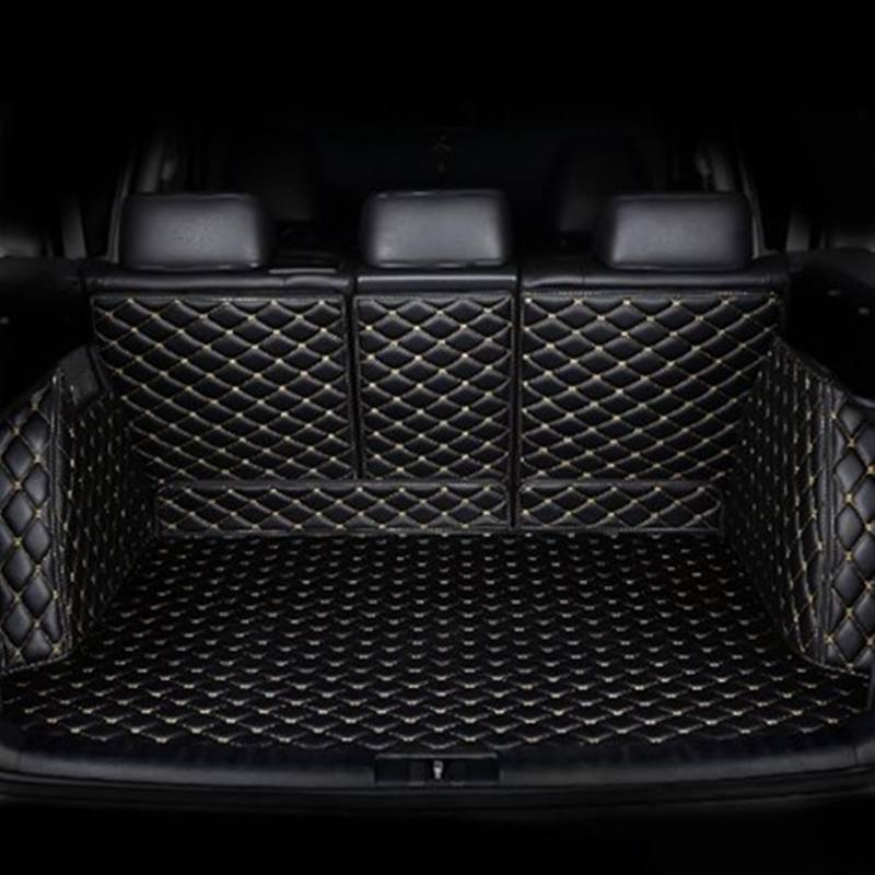 Kofferraumwanne Schutzmatte Auto-Kofferraum-Matten Cargo-Liner Teppiche Styling Für Für Eclipse Für Cross 2017 2018 2019 2020 Auto Kofferraummatten(Black beige) von WYLWSHA