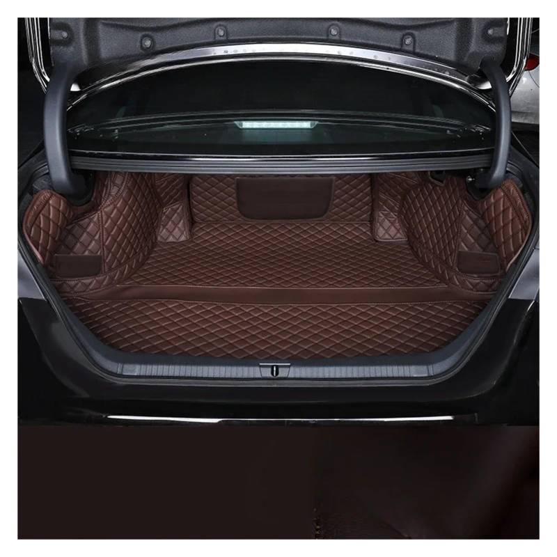 Kofferraumwanne Schutzmatte Auto-Kofferraum-Matten Teile Hinteren Boot Liner Styling Anti-Schmutz-Schutz Für Toyota Für Camry 2018 2019 2020 2021 2022 2023 Auto Kofferraummatten(Brown Full Cover) von WYLWSHA
