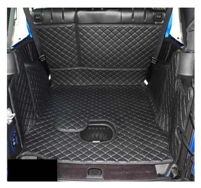 Kofferraumwanne Schutzmatte Auto-Kofferraum-Matten Teppich-Pads Für Jeep Für Wrangler Für JK 2007 2008 2009 2010 2011 2012 2013 2014 2015 2016 2017 2018 Auto Kofferraummatten(Black) von WYLWSHA