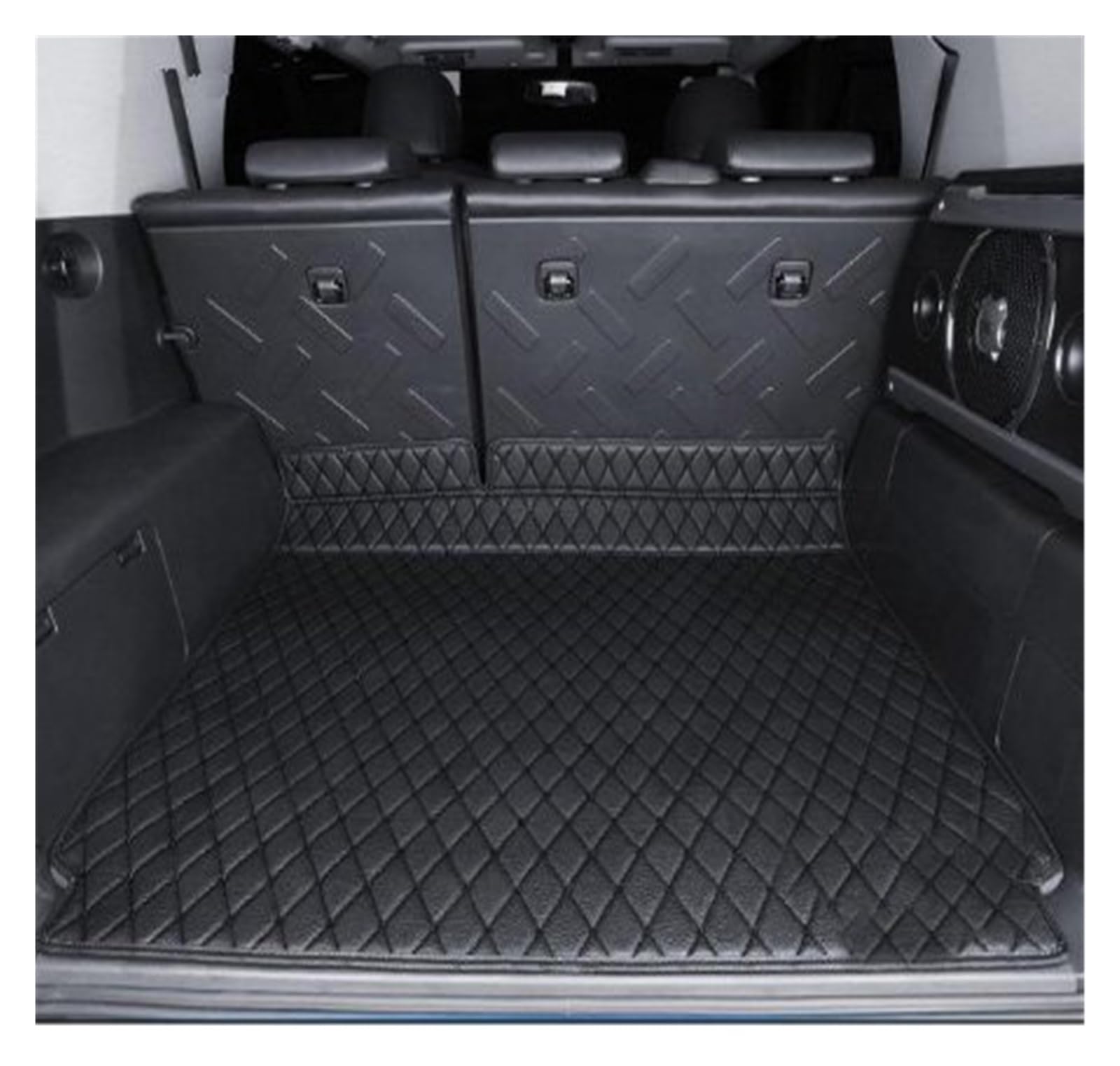 Kofferraumwanne Schutzmatte Auto-Kofferraum-Matten Teppich-Pads Für Toyota Für FJ Für Cruiser 2008 2009 2010 2011 2012 2013 2014 2015 2016 2017 2018 2019 Auto Kofferraummatten(1 Black) von WYLWSHA