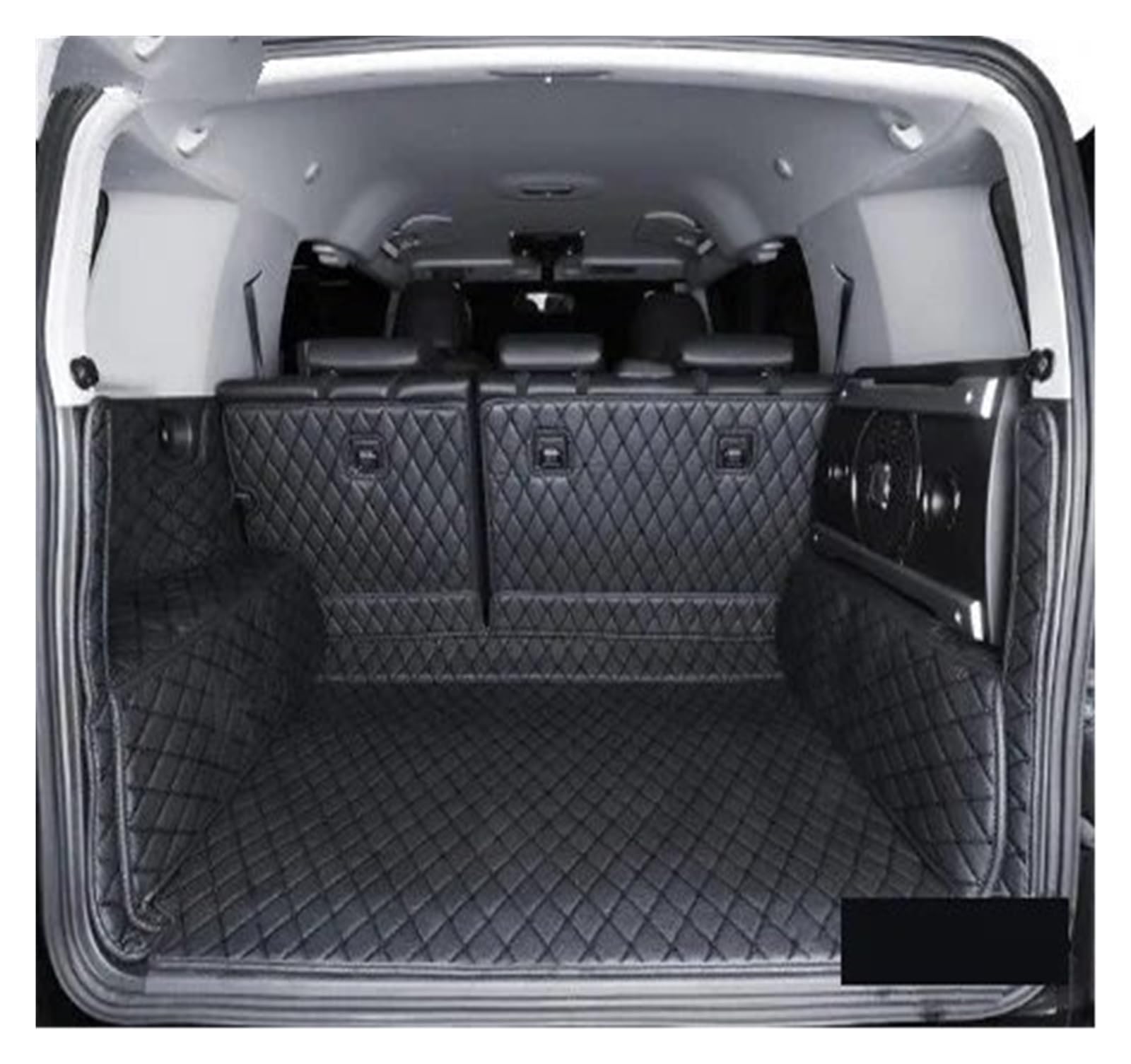 Kofferraumwanne Schutzmatte Auto-Kofferraum-Matten Teppich-Pads Für Toyota Für FJ Für Cruiser 2008 2009 2010 2011 2012 2013 2014 2015 2016 2017 2018 2019 Auto Kofferraummatten(1 Black) von WYLWSHA