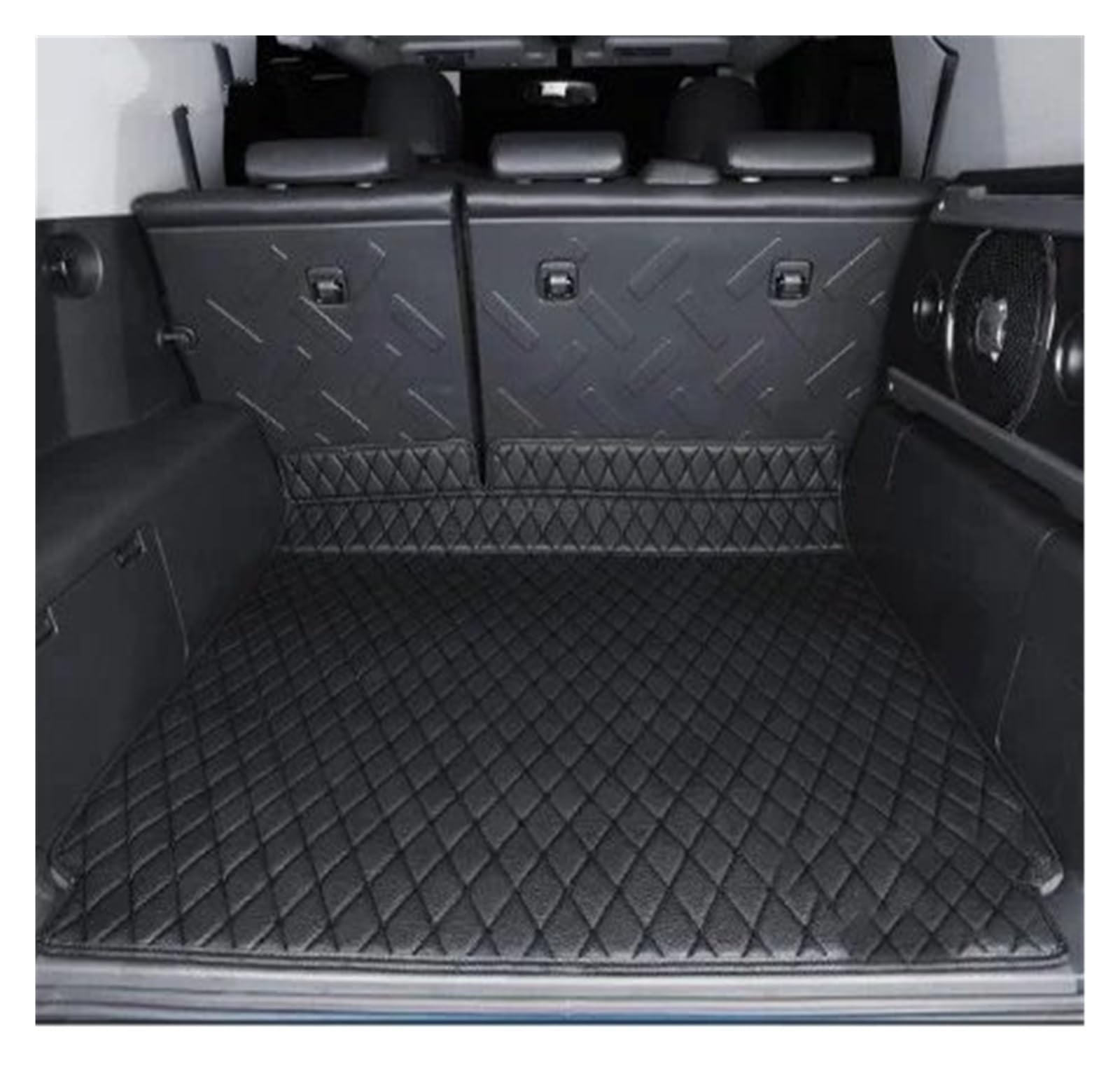 Kofferraumwanne Schutzmatte Auto-Kofferraum-Matten Teppich-Pads Für Toyota Für FJ Für Cruiser 2008 2009 2010 2011 2012 2013 2014 2015 2016 2017 2018 2019 Auto Kofferraummatten(Black) von WYLWSHA