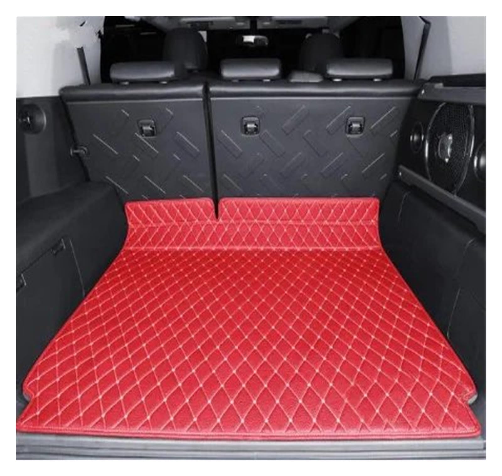 Kofferraumwanne Schutzmatte Auto-Kofferraum-Matten Teppich-Pads Für Toyota Für FJ Für Cruiser 2008 2009 2010 2011 2012 2013 2014 2015 2016 2017 2018 2019 Auto Kofferraummatten(Wine red) von WYLWSHA