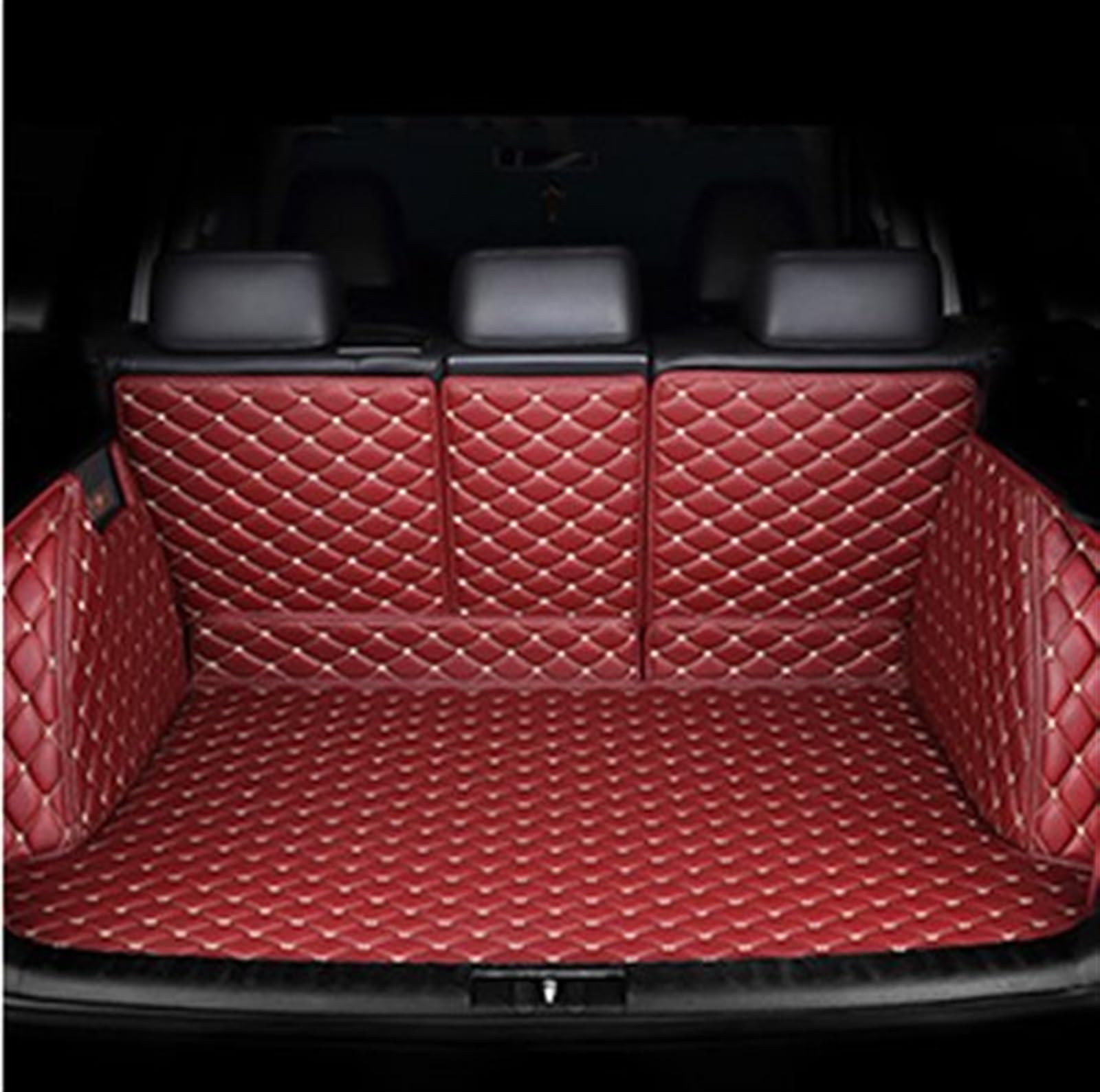 Kofferraumwanne Schutzmatte Auto-Kofferraum-Matten Teppiche Fracht Hinteren Boot Liner Teppiche Abdeckung Innenraum Für Changan Für CS75 2019 2018 Auto Kofferraummatten(Wine red) von WYLWSHA