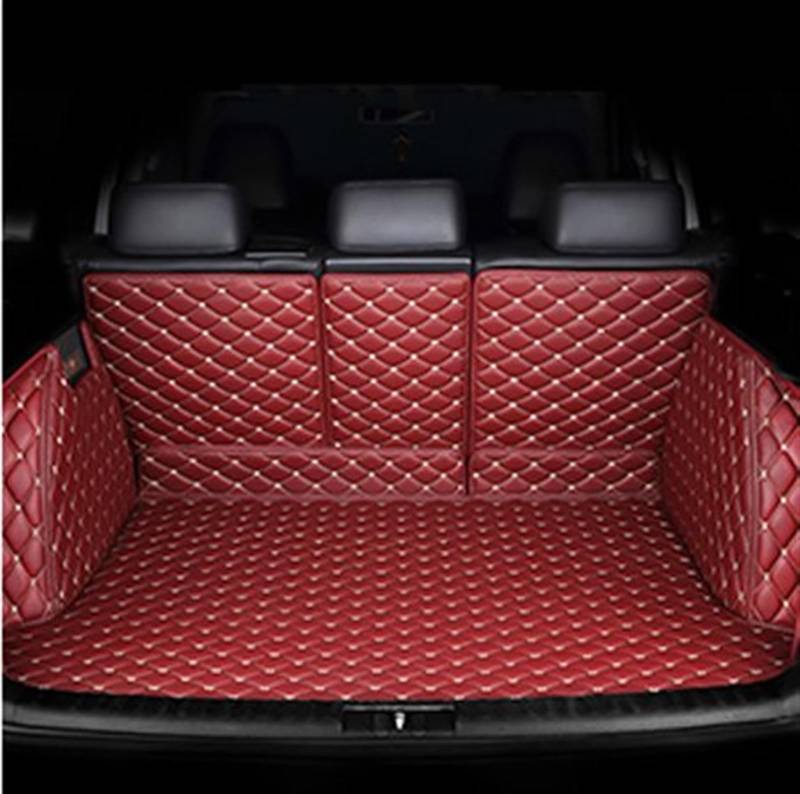 Kofferraumwanne Schutzmatte Auto-Kofferraum-Matten Teppiche Fracht Hinteren Boot Liner Teppiche Abdeckung Innenraum Für Changan Für CS75 2019 2018 Auto Kofferraummatten(Wine red) von WYLWSHA