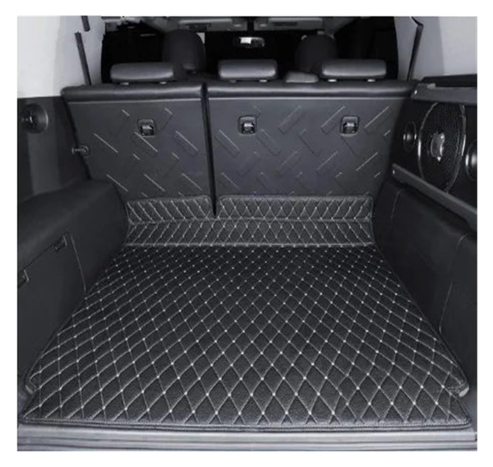 Kofferraumwanne Schutzmatte Auto-Kofferraummatte Cargo-Liner Für Toyota Für FJ Für Cruiser 2008 2009 2010 2011 2012 2013 2014 2015 2016 2017 2018 2019 Auto Kofferraummatten(Black beige) von WYLWSHA