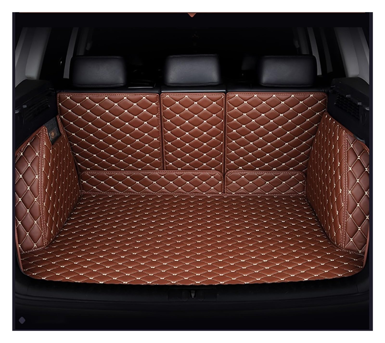 Kofferraumwanne Schutzmatte Auto-Kofferraummatte Cargo-Liner Schutzpolster Anti-Schmutz-Teppichmatte Für Lincoln Für Corsair 2020 2021 2022 Auto Kofferraummatten(Coffee) von WYLWSHA