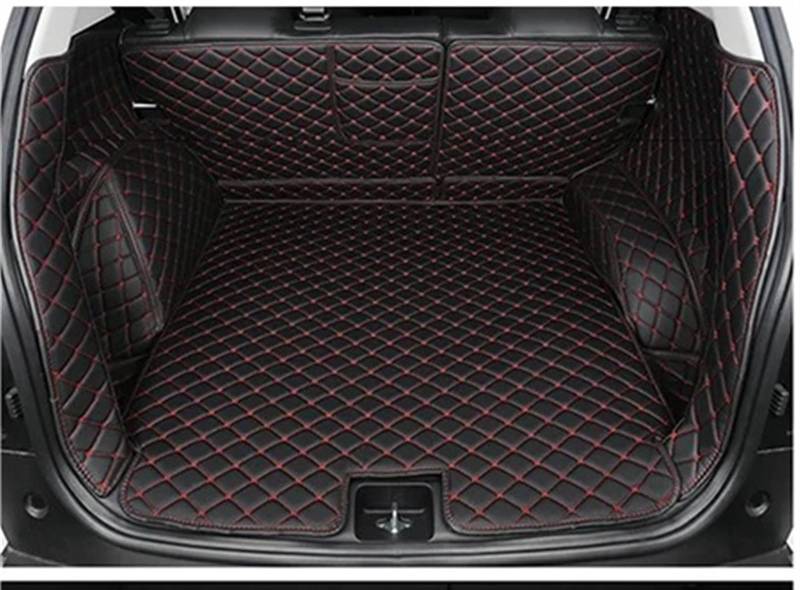 Kofferraumwanne Schutzmatte Auto-Kofferraummatte Cargo-Liner Zubehör Innen Kofferraum Für VW Für ID.4 X Für ID4 Für ID 4 X 2021 2022 2023 Auto Kofferraummatten(Black red) von WYLWSHA