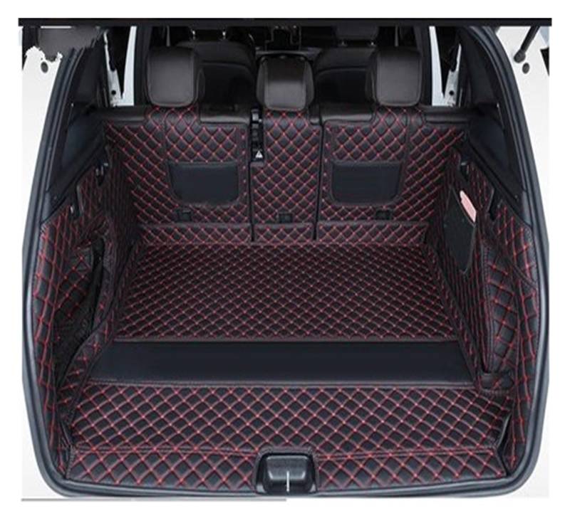 Kofferraumwanne Schutzmatte Auto-Kofferraummatte Kofferraumwanne Ladeboden Teppich Tablettschutz Hunde-/Haustierabdeckungen Für Q5 Für Q5L 2018 2019 Auto Kofferraummatten(Black red Wire) von WYLWSHA