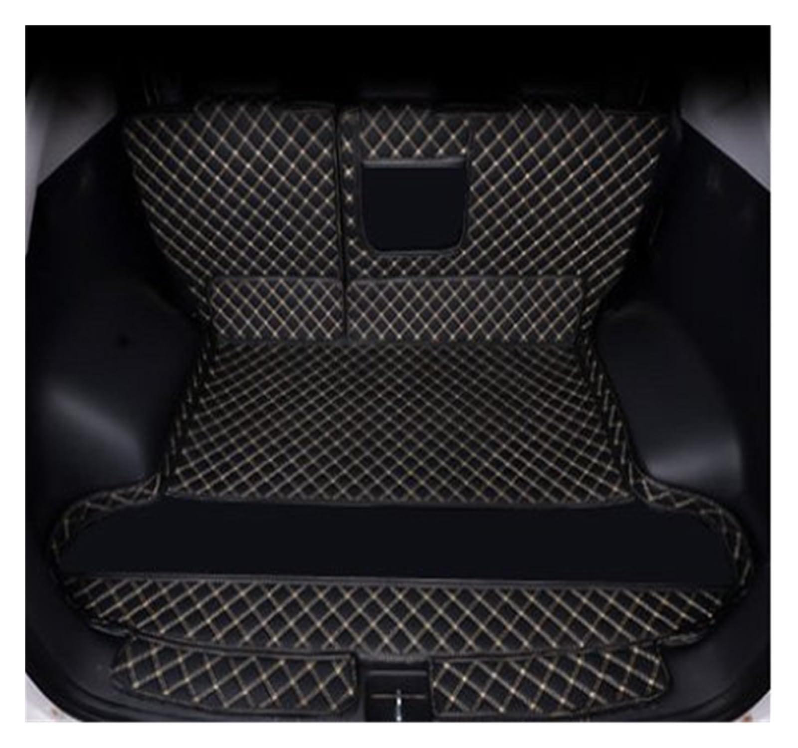 Kofferraumwanne Schutzmatte Auto-Kofferraummatte Modifizierte Boot Cargo Liner Tray Teppich Pads Autoabdeckungen Für Hyundai Für Tucson 2018 2019 Auto Kofferraummatten(B Black beige) von WYLWSHA