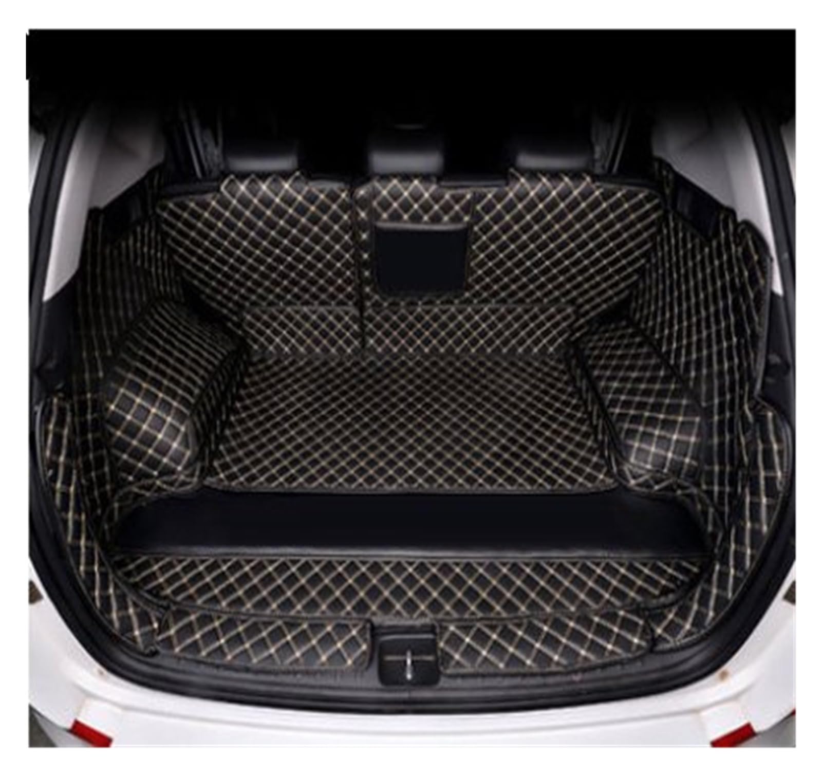Kofferraumwanne Schutzmatte Auto-Kofferraummatte Modifizierte Boot Cargo Liner Tray Teppich Pads Autoabdeckungen Für Hyundai Für Tucson 2018 2019 Auto Kofferraummatten(Black beige) von WYLWSHA