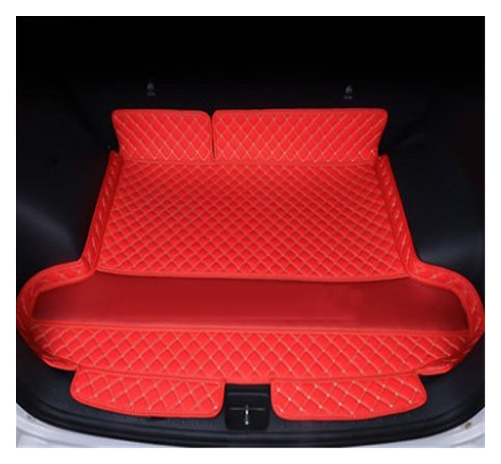 Kofferraumwanne Schutzmatte Auto-Kofferraummatten Anti-Schmutz-Pads Gepäck Kofferraum Teppiche Für Hyundai Für Tucson 2018 2019 Auto Kofferraummatten(A red) von WYLWSHA