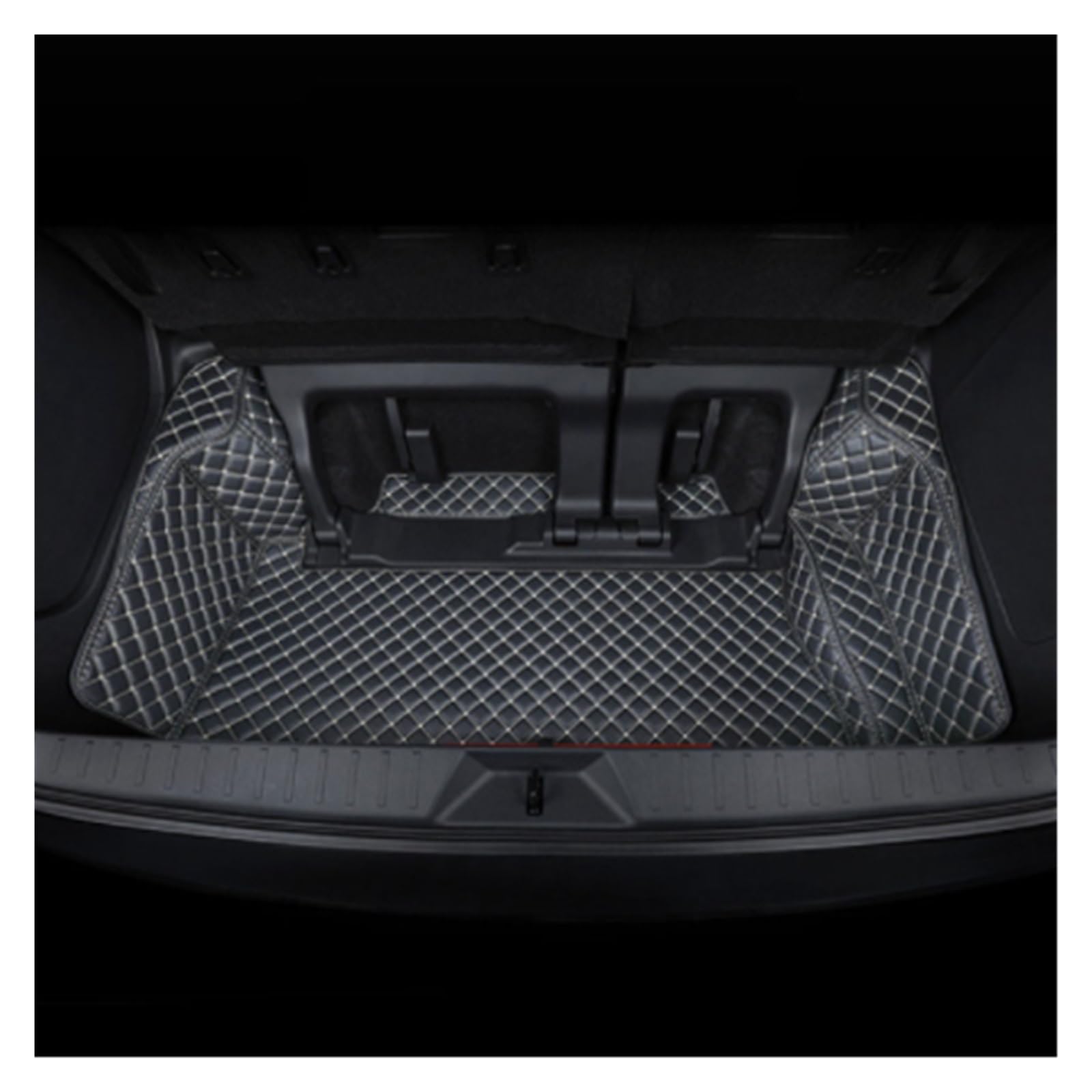 Kofferraumwanne Schutzmatte Auto-Kofferraummatten Anti-Schmutz-Pads Gepäck Kofferraum Teppiche Zubehör Für Toyota Für Sienna 2021 Auto Kofferraummatten(Black beige) von WYLWSHA