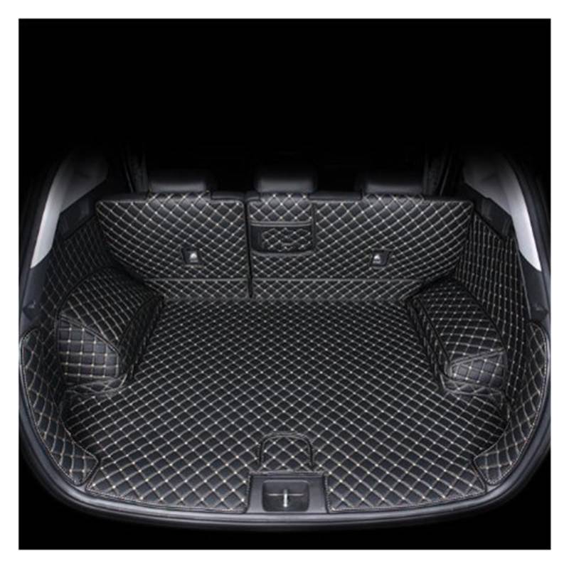 Kofferraumwanne Schutzmatte Auto-Kofferraummatten Anti-Schmutz-Pads Gepäckkofferraumteppiche Für Hyundai Für Tucson 2016 2017 2018 2019 2020 Auto Kofferraummatten(Black Beige 2) von WYLWSHA