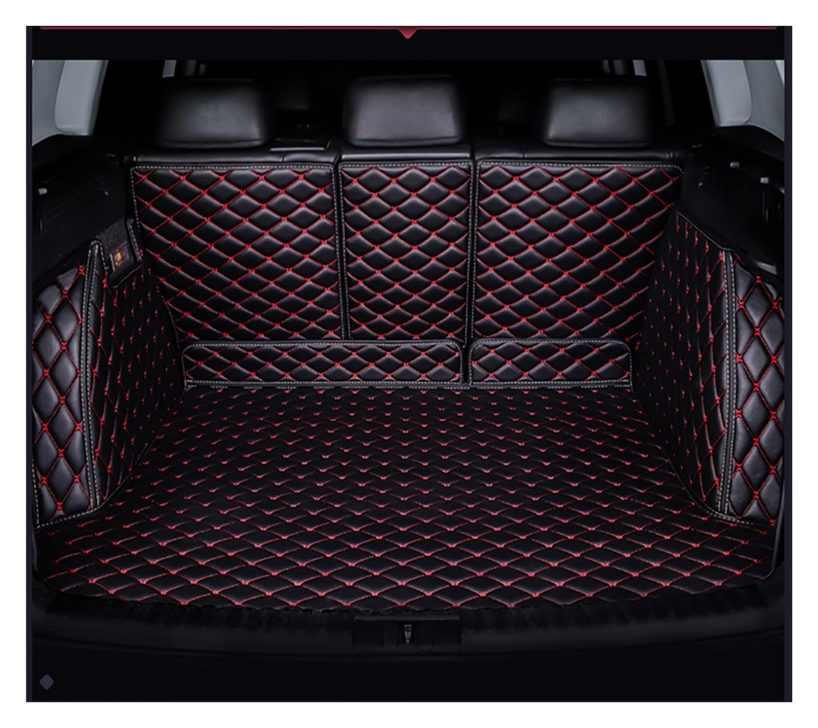 Kofferraumwanne Schutzmatte Auto-Kofferraummatten Anti-Schmutz-Pads Gepäckkofferraumteppiche Für Lincoln Für Corsair 2020 2021 2022 Auto Kofferraummatten(Black red) von WYLWSHA