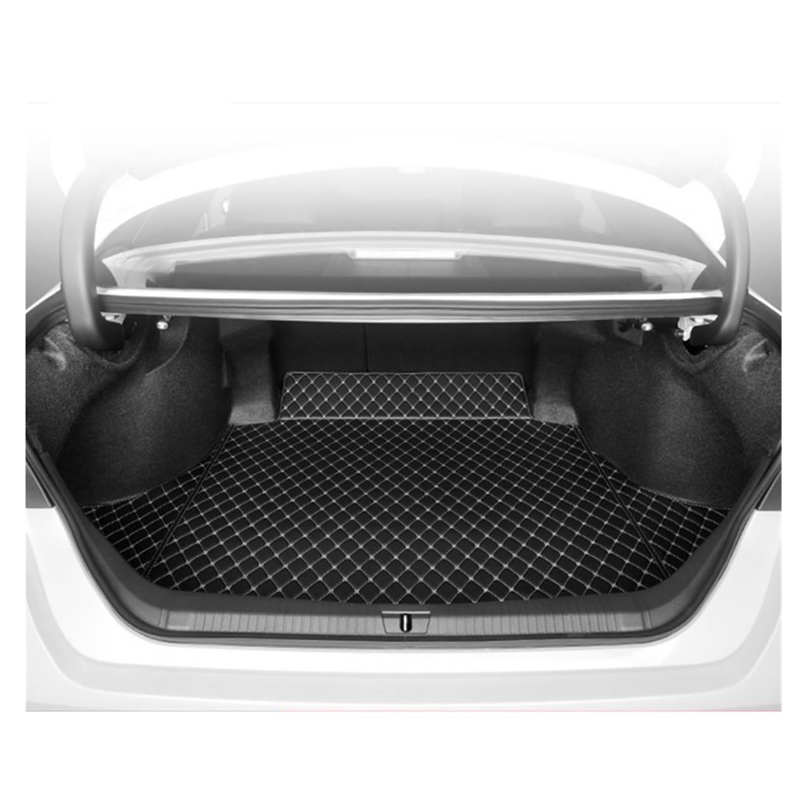 Kofferraumwanne Schutzmatte Auto-Kofferraummatten Anti-Schmutz-Pads Gepäckkofferraumteppiche Für Toyota Für Avalon 2019 2020 2021 2022 Auto Kofferraummatten(Black beige) von WYLWSHA