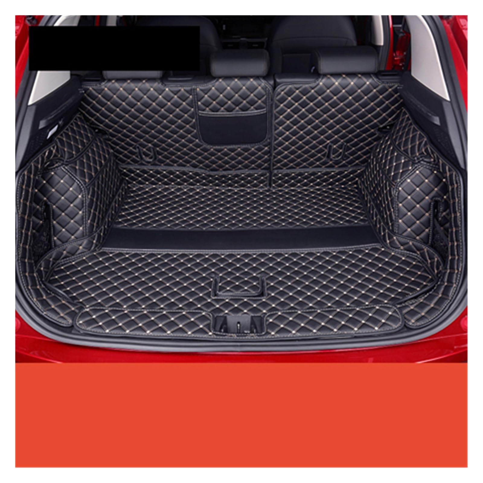 Kofferraumwanne Schutzmatte Auto-Styling Auto Fracht Hinten Boot Liner Stamm Fußmatten Für Geely Für Coolray 2019 2020 2021 Auto Kofferraummatten(A Black beige) von WYLWSHA