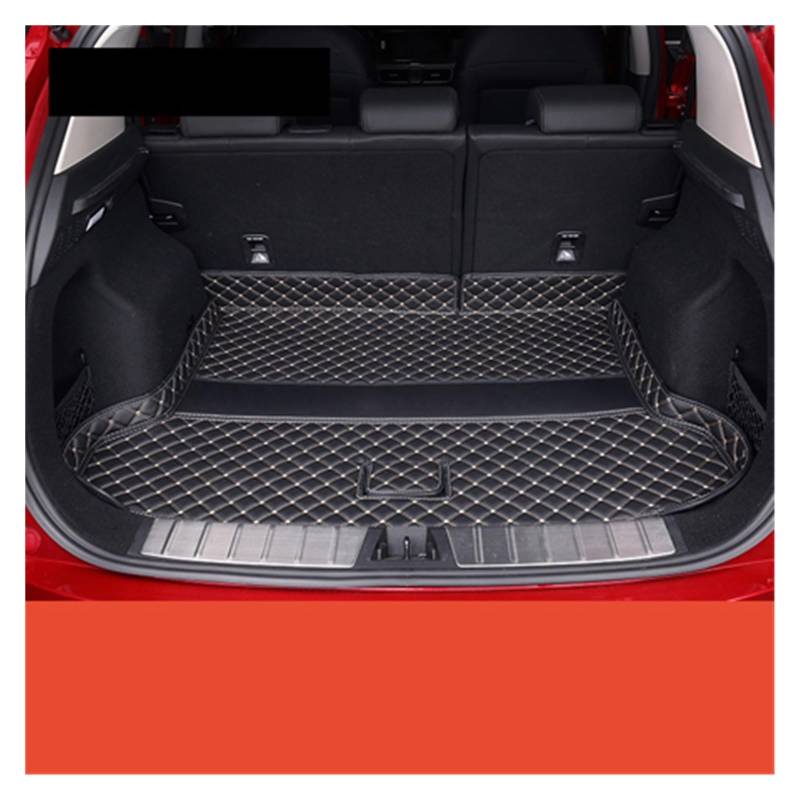 Kofferraumwanne Schutzmatte Auto-Styling Auto Fracht Hinten Boot Liner Stamm Fußmatten Für Geely Für Coolray 2019 2020 2021 Auto Kofferraummatten(Black beige) von WYLWSHA