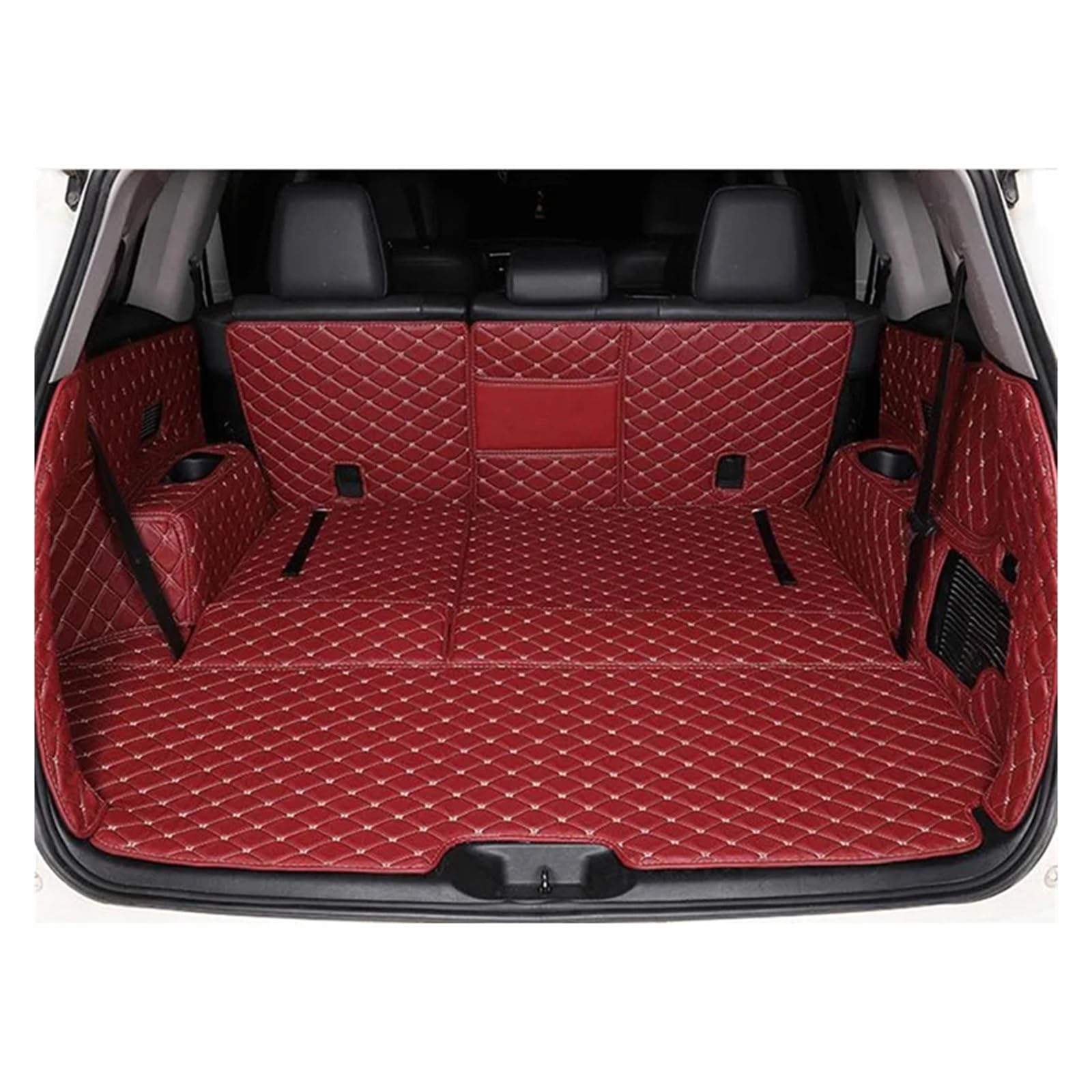 Kofferraumwanne Schutzmatte Auto Vollständig Abgedeckt Anti-Schmutz-Schutz Tablett Cargo Liner Für Toyota Für Highlander Für Hybrid Für 7 Sitze 2022 2023 Auto Kofferraummatten(Full Cover B,Model A) von WYLWSHA