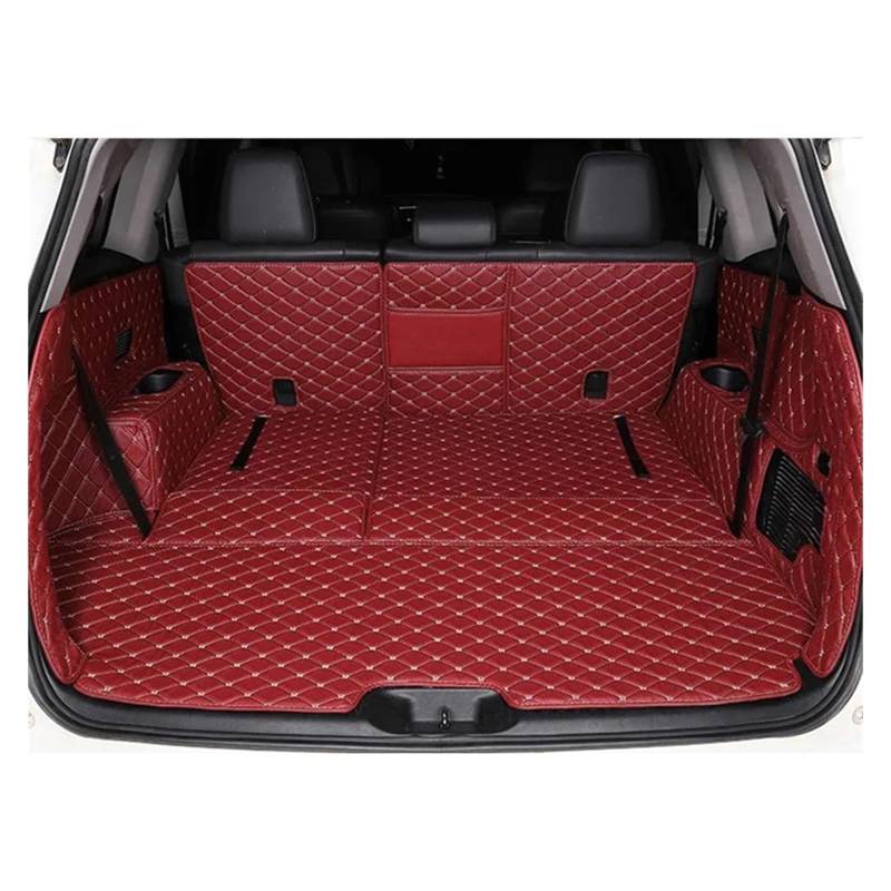 Kofferraumwanne Schutzmatte Auto Vollständig Abgedeckt Anti-Schmutz-Schutz Tablett Cargo Liner Für Toyota Für Highlander Für Hybrid Für 7 Sitze 2022 2023 Auto Kofferraummatten(Full Cover B,Model A) von WYLWSHA