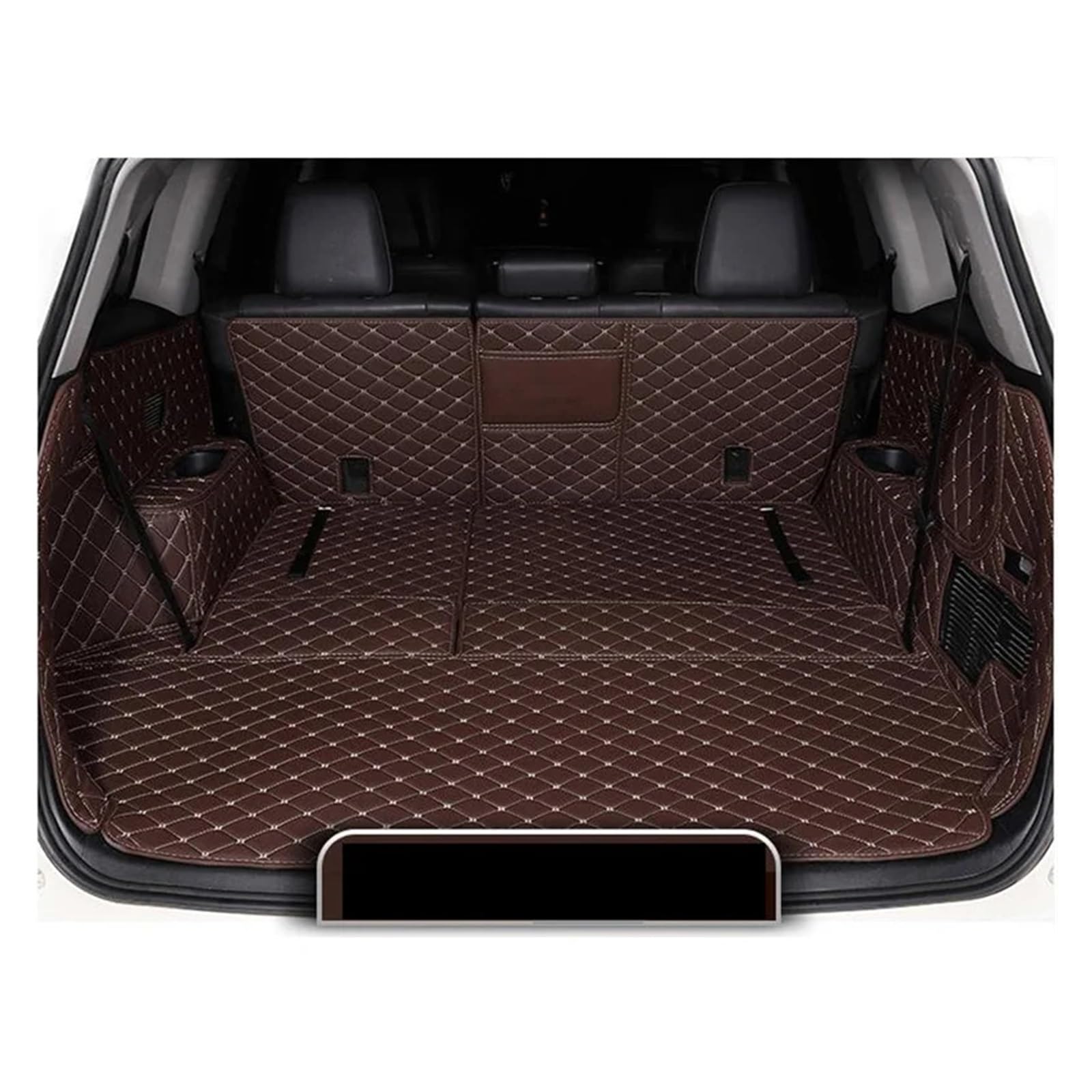 Kofferraumwanne Schutzmatte Auto Vollständig Abgedeckt Anti-Schmutz-Schutz Tablett Cargo Liner Für Toyota Für Highlander Für Hybrid Für 7 Sitze 2022 2023 Auto Kofferraummatten(Full Cover C,Model B) von WYLWSHA
