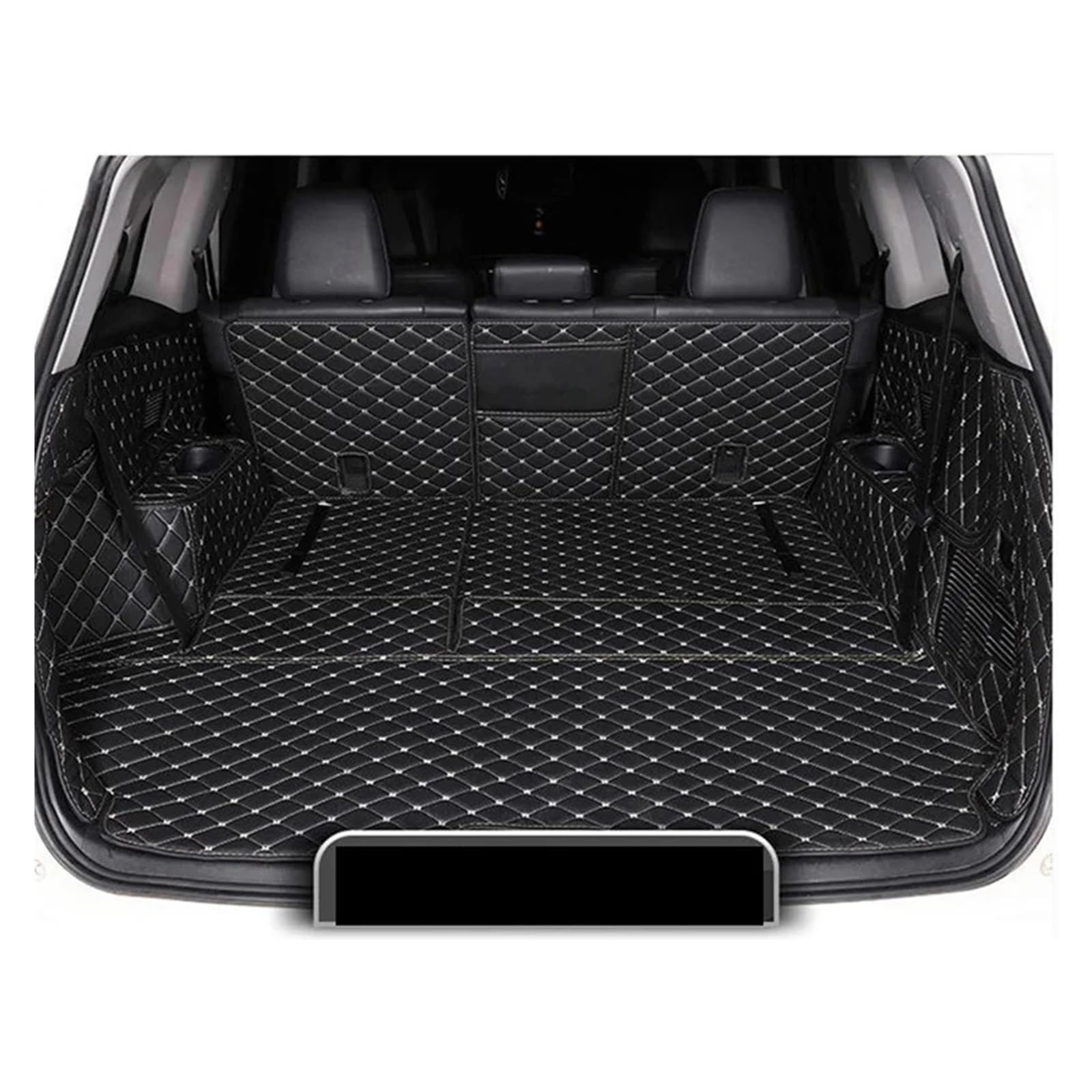 Kofferraumwanne Schutzmatte Auto Vollständig Abgedeckt Anti-Schmutz-Schutz Tablett Cargo Liner Für Toyota Für Highlander Für Hybrid Für 7 Sitze 2022 2023 Auto Kofferraummatten(Full Cover E,Model A) von WYLWSHA