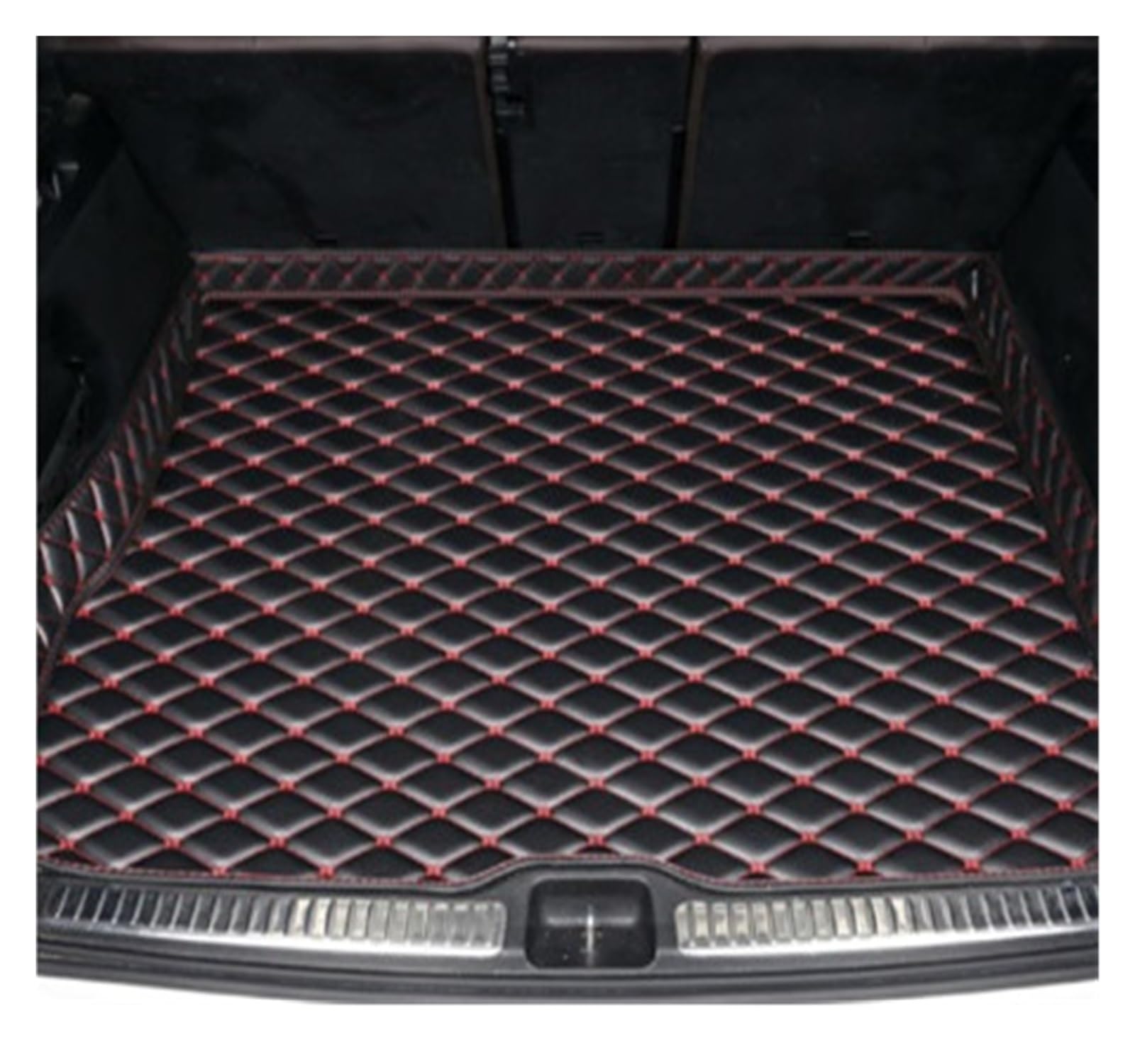 Kofferraumwanne Schutzmatte Kofferraumwanne Kofferraummatten Teppichpolster Für MG Für ZS Für GT Für HS Für RX5 Für MG5 Für MG6 Auto Kofferraummatten(Black red) von WYLWSHA