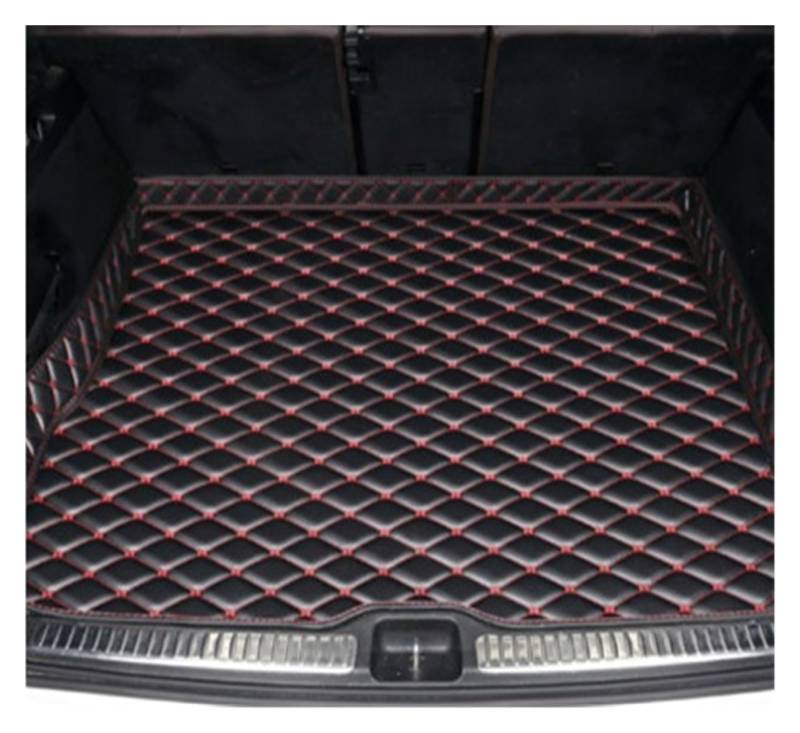 Kofferraumwanne Schutzmatte Kofferraumwanne Kofferraummatten Teppichpolster Für MG Für ZS Für GT Für HS Für RX5 Für MG5 Für MG6 Auto Kofferraummatten(Black red) von WYLWSHA