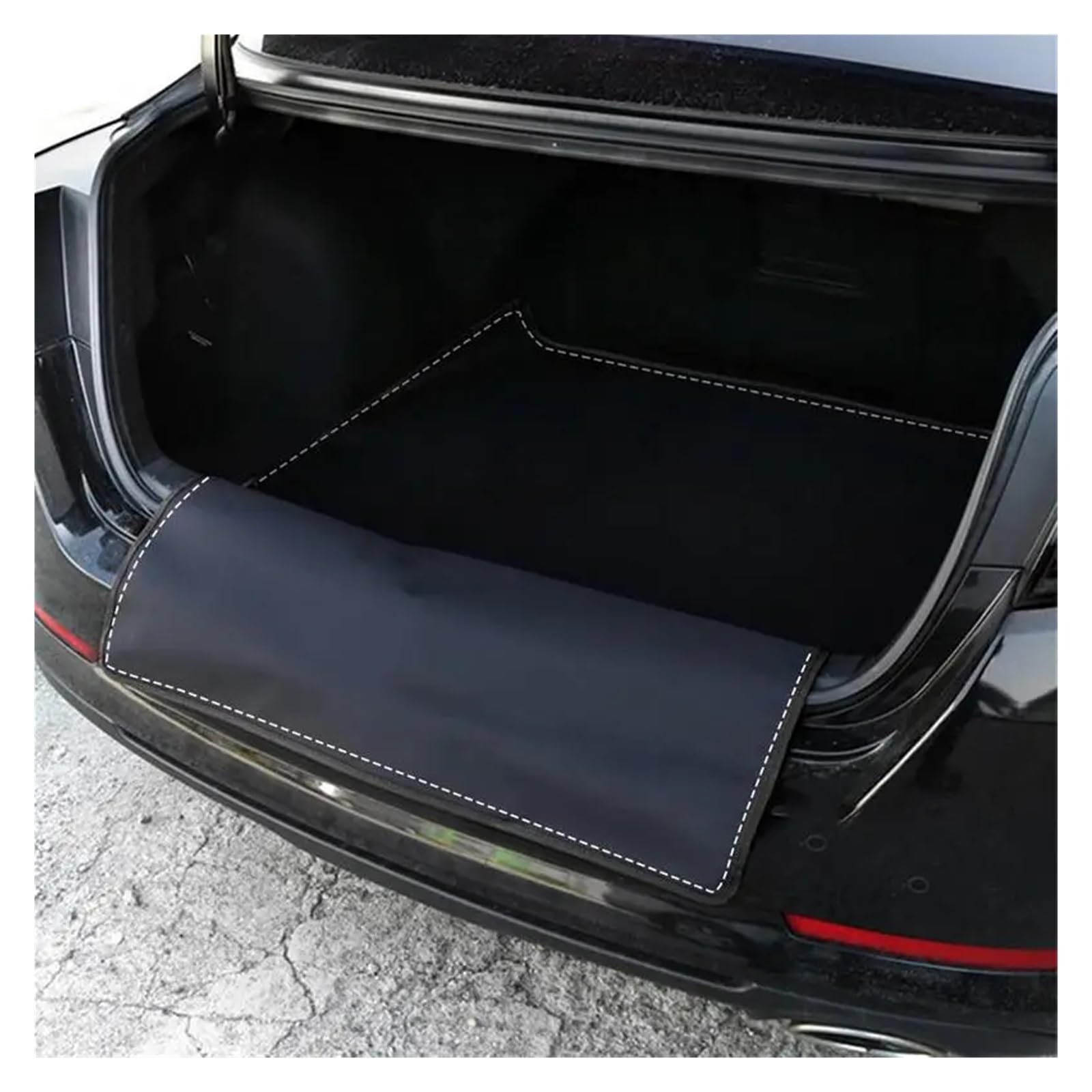 Kofferraumwanne Schutzmatte Universal Auto Kofferraummatten Matte Fracht Tablett Kofferraum wasserdichte Schutzpolster Matte Auto Innen Zubehör 110x95cm Auto Kofferraummatten von WYLWSHA