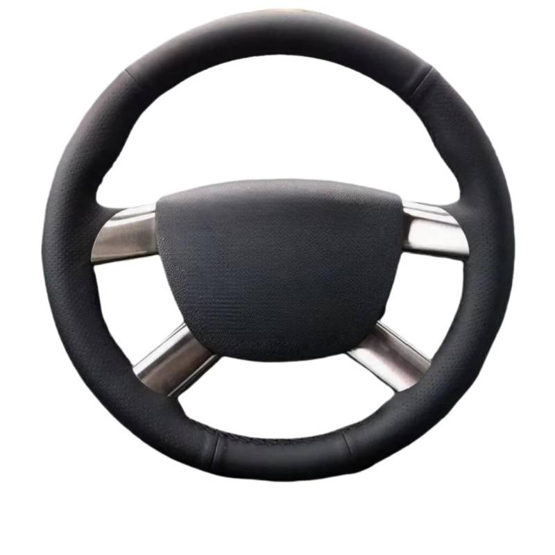 Lenkradbezug Auto Lenkrad Abdeckung Hand Nähen Mikrofaser Leder Für Ford Für Focus 2 2005-2010 2011 Für Kuga 2008-2010 2011 Für C-MAX 2007 2008 2009 2010 Lenkradhülle(Red Thread) von WYLWSHA
