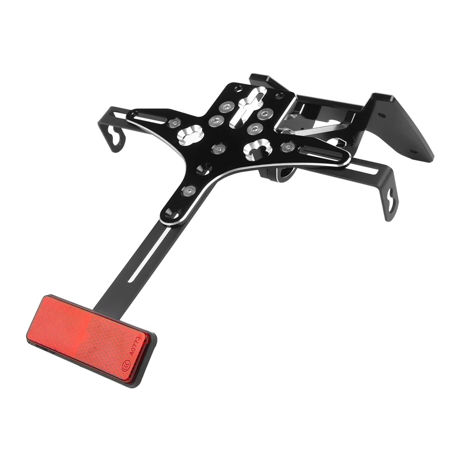 Motorrad Kennzeichenhalter Für Suzuki Für GSXR 600 750 2008-2010 Motorrad Kennzeichenhalter Einstellbare Heckrahmenhalterung von WYLWSHA