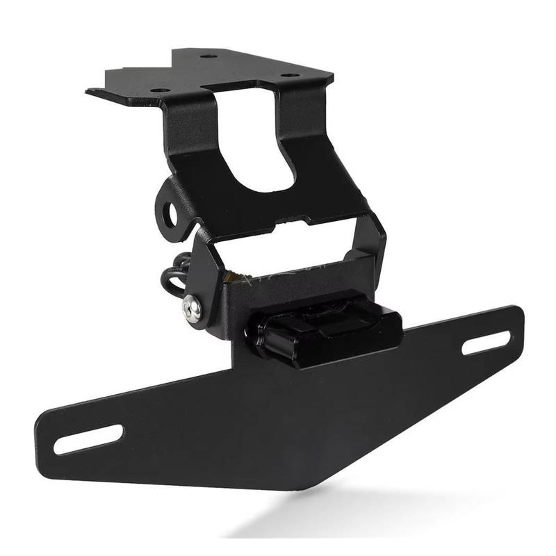 Motorrad Kennzeichenhalter Für YZF R15 Für YZFR15 V3 2017 2018 2019 2021 Kennzeichenrahmenhalterung Mit Leichter Heckhalterung Und Kotflügelheckstütze(Black) von WYLWSHA