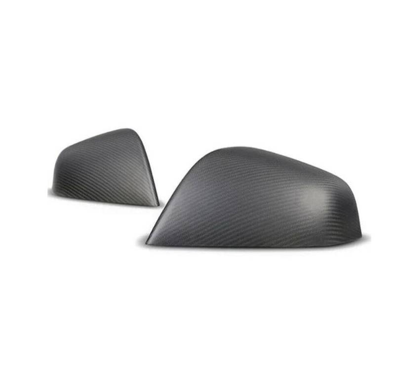 Glänzend Schwarz Matt Schwarz Carbon Fiber Seite Spiegel Abdeckungen Kappe Für Tesla Model S 2012-2018 Add-on Stil(Matte Black) von WYNSTORE