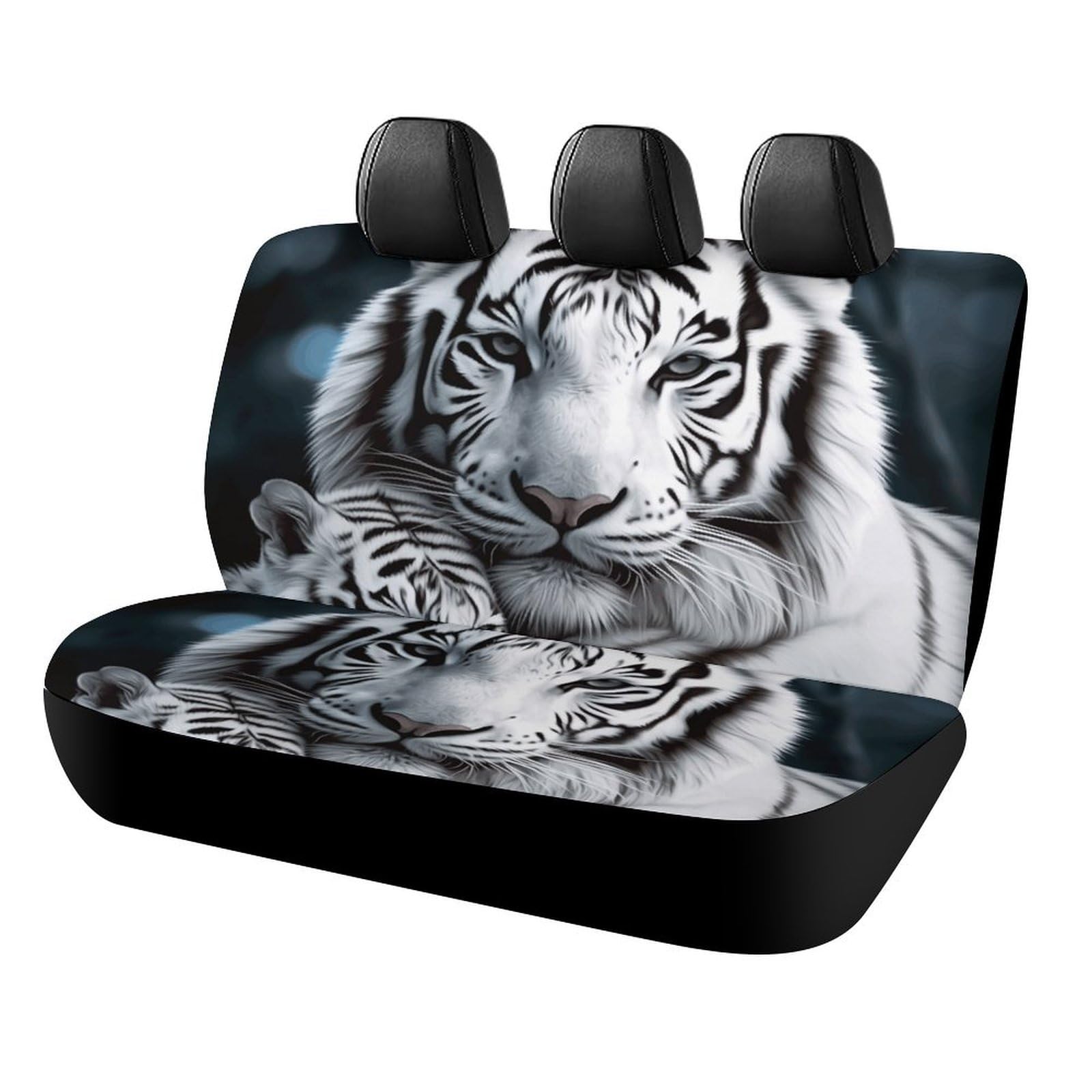 WYUSPGK Autositzbezug, weißer Tiger-Druck, Rücksitzbezug, Autositzbezug, universeller Autositzbezug, Autositzschoner WYUSPGK Autositzbezug, weißer Tiger-Druck, Rücksitzbezug, Autositzbezug, universeller Autositzbezug, Autositzschoner von WYUSPGK