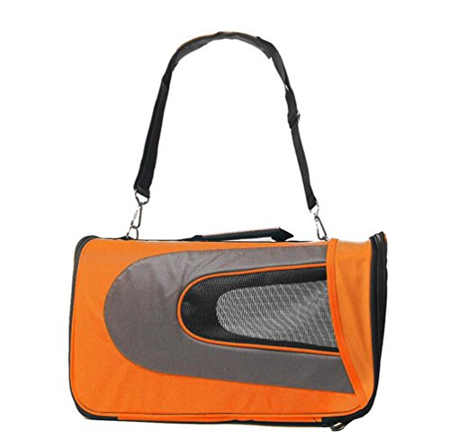 WYXIN Erweiterbare Faltbare Pet Carrier Travel Handtasche mit Polsterung und Exte , Orange von WYXIN