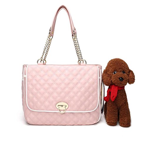 WYXIN Haustier-Träger-Hundekatzen-Kätzchen-Welpen-Bett-Chihuahua-Fluglinien-Handtasche 40 * 28 * 18cm , Pink von WYXIN