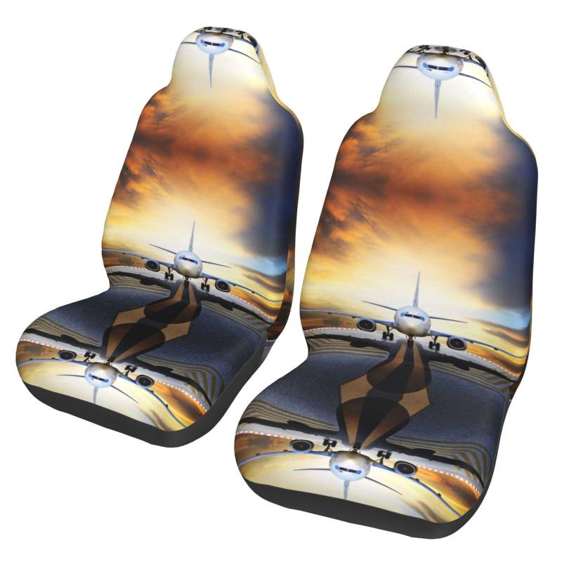 WYYDPPLK Autositzbezüge für Rucksack-Flugzeuge mit Volldruck-Design, strapazierfähiges Polyester-Material, einfach zu installieren und zu reinigen, universelle Passform für Autos, SUVs, LKWs von WYYDPPLK