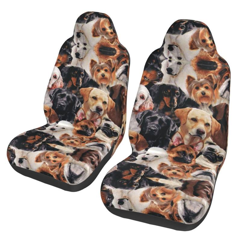 WYYDPPLK Autositzbezüge für viele Hunde mit Volldruck-Design, strapazierfähiges Polyester-Material, einfach zu installieren und zu reinigen, universelle Passform für Autos, SUVs, LKWs von WYYDPPLK