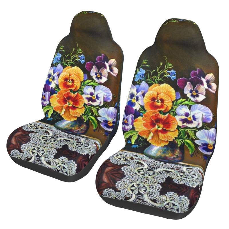 WYYDPPLK Autositzbezüge mit Blumen-Diamant-Malerei, Volldruck-Design, strapazierfähiges Polyester-Material, einfach zu installieren und zu reinigen, universelle Passform für Autos, SUVs, LKWs von WYYDPPLK