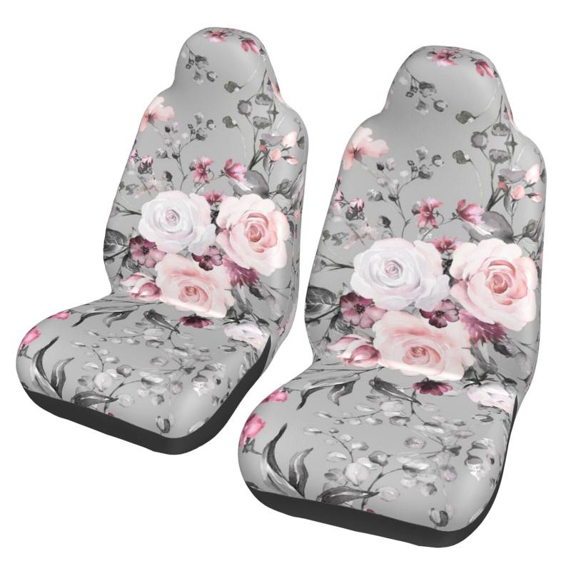 WYYDPPLK Autositzbezüge mit Blumen-Motiv – strapazierfähiges Polyester-Material, einfach zu installieren und zu reinigen, universelle Passform für Autos, SUVs, LKWs von WYYDPPLK