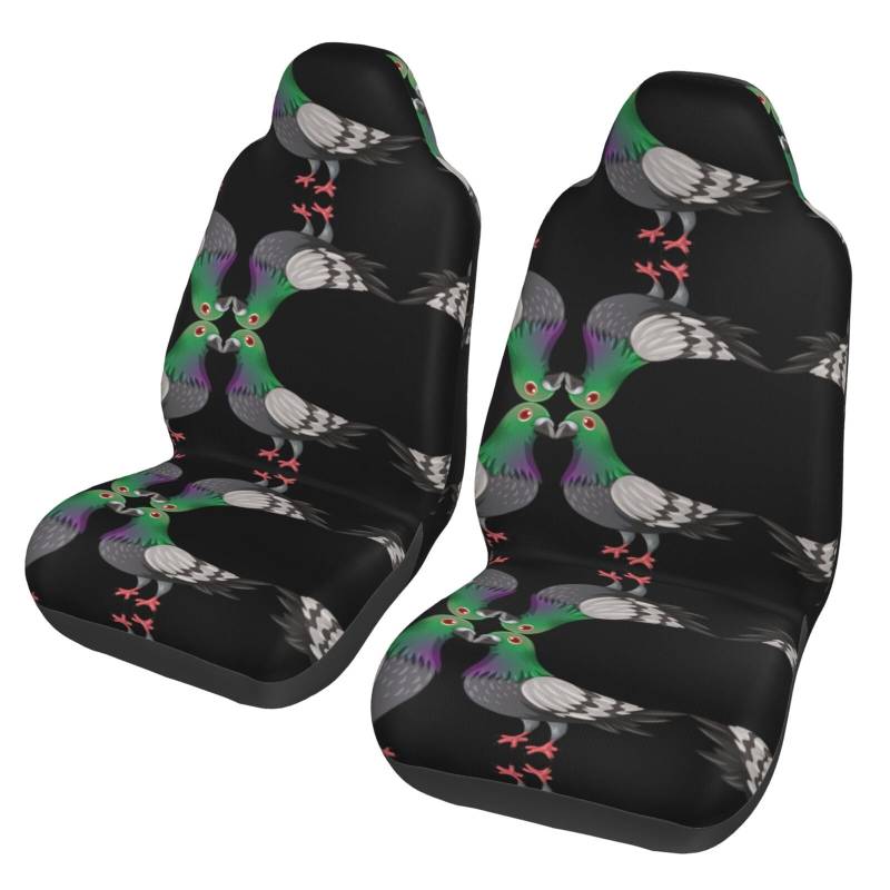 WYYDPPLK Autositzbezüge mit Cartoon-Tauben-Design, strapazierfähiges Polyester-Material, einfach zu installieren und zu reinigen, universelle Passform für Autos, SUVs, LKWs von WYYDPPLK