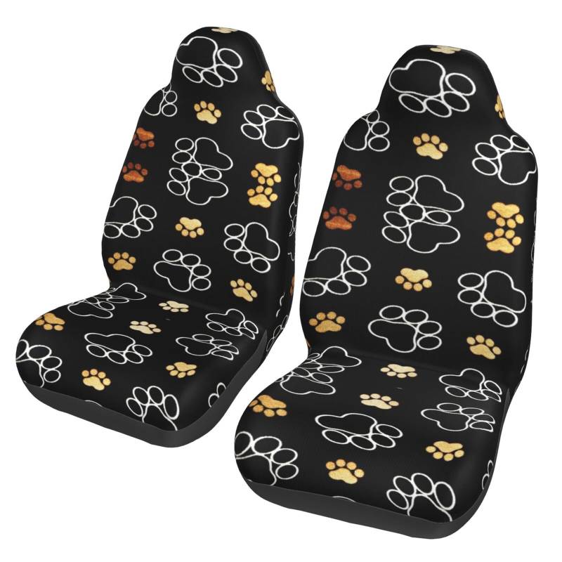 WYYDPPLK Autositzbezüge mit Hundekrallen-Aufdruck, mit Volldruck-Design, strapazierfähiges Polyester-Material, einfach zu installieren und zu reinigen, universelle Passform für Autos, SUVs, LKWs von WYYDPPLK