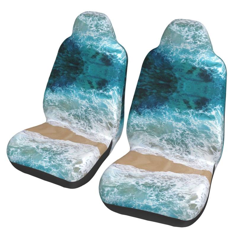 WYYDPPLK Beautiful Ocean Autositzbezüge mit Volldruck-Design, strapazierfähiges Polyester-Material, einfach zu installieren und zu reinigen, universelle Passform für Autos, SUVs, LKWs von WYYDPPLK